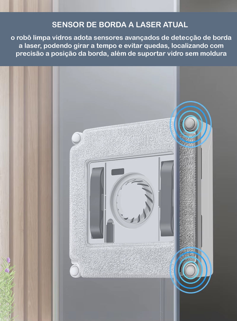 Robô Lavador de Janelas de Vidro com Controle Remoto