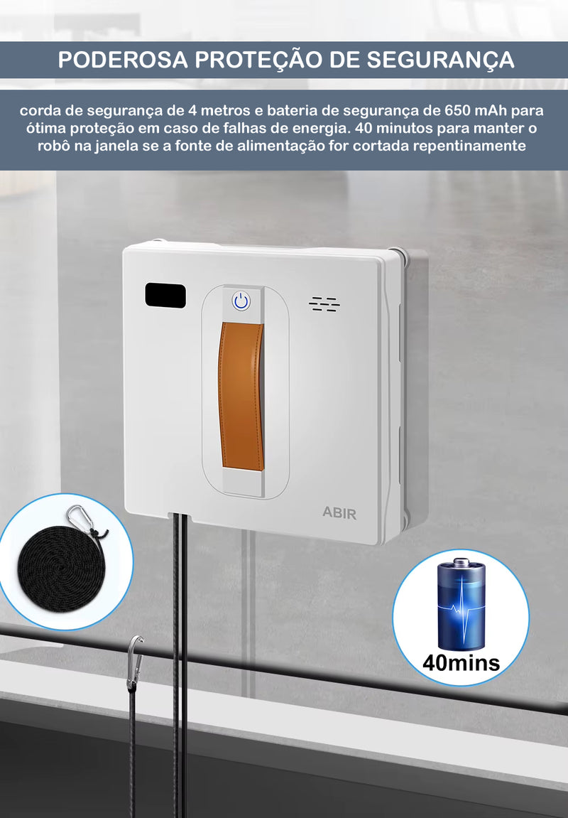 Robô Lavador de Janelas de Vidro com Controle Remoto