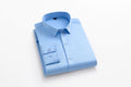 fotografia da Camisa Social Masculina Seda Gelo cor azul clara