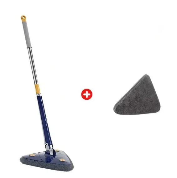 fotografia doEsfregão de Limpeza MOP Triangular Giratório com Haste Telescópica 